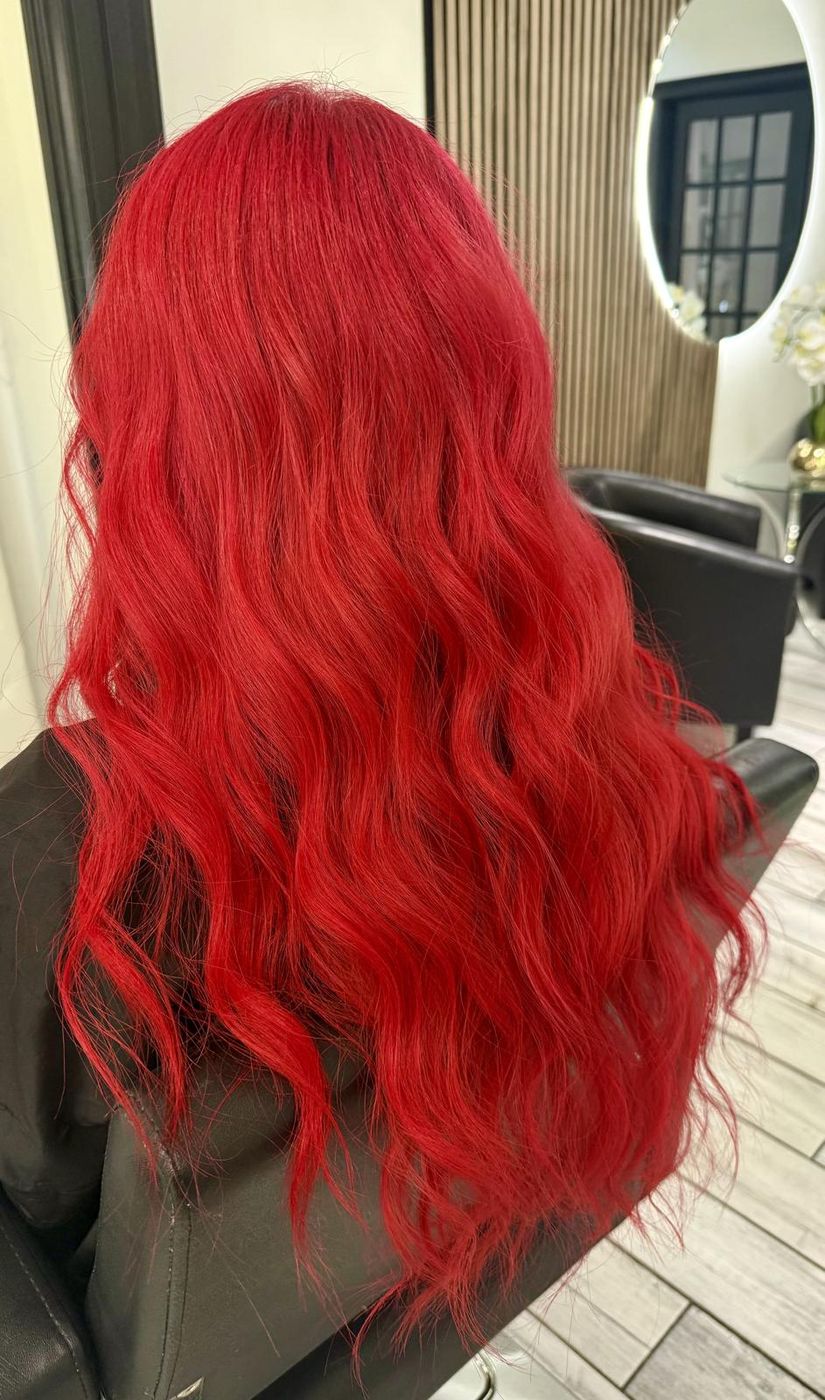 Vivid red lengths — client work